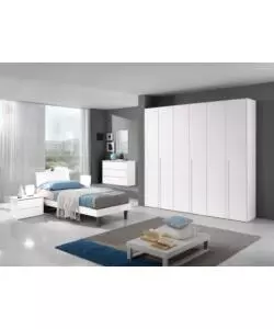 Letto singolo "giotto" bianco, 89,5x205x88 cm